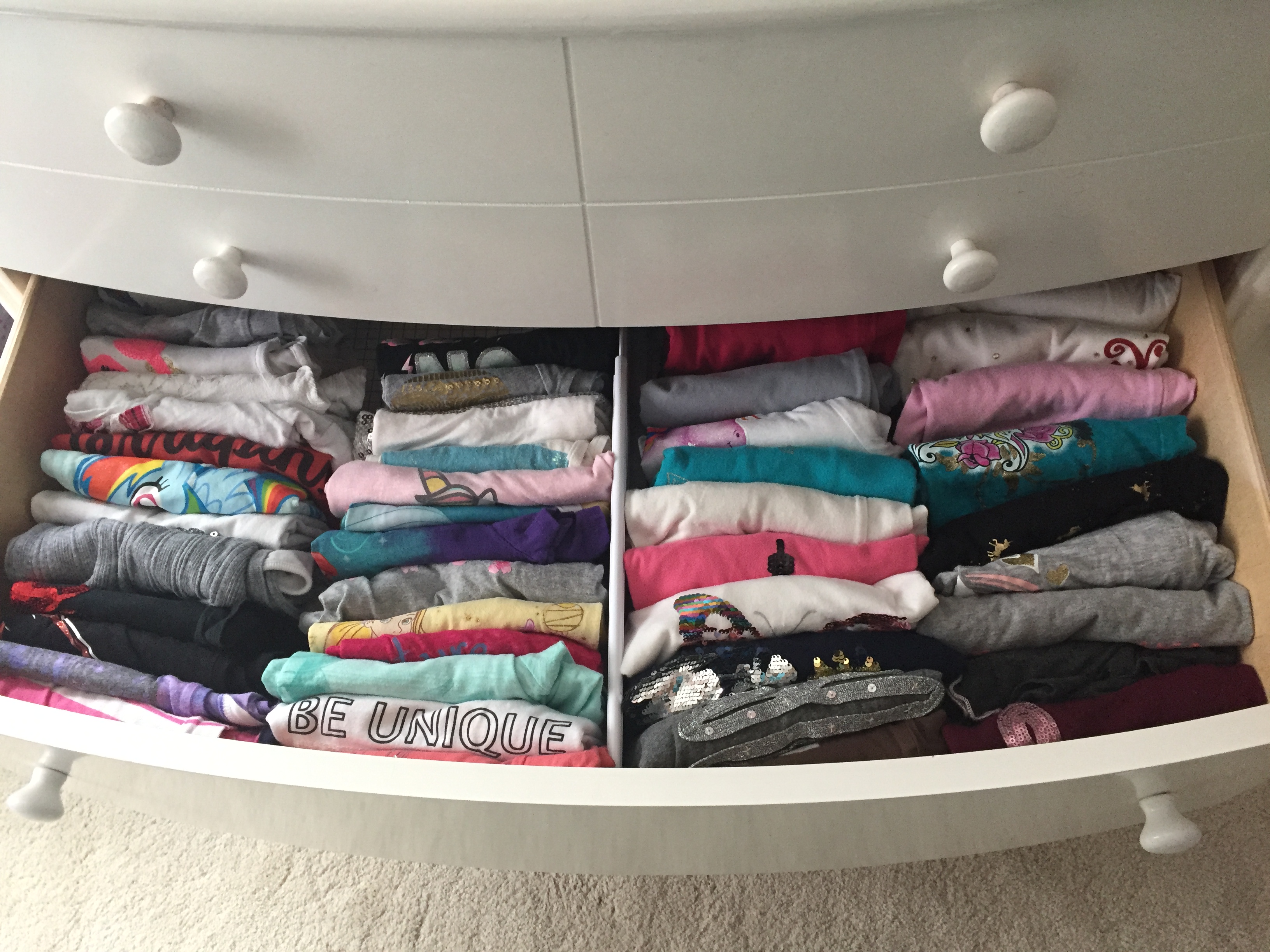Kids drawer after organization