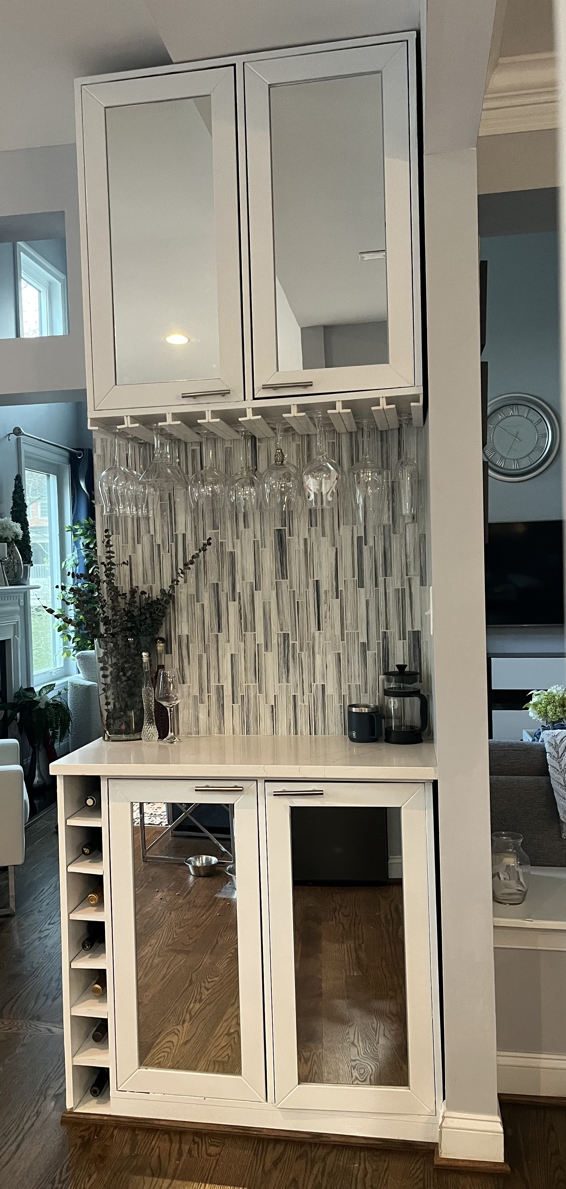 Coffee and wine station after organization
